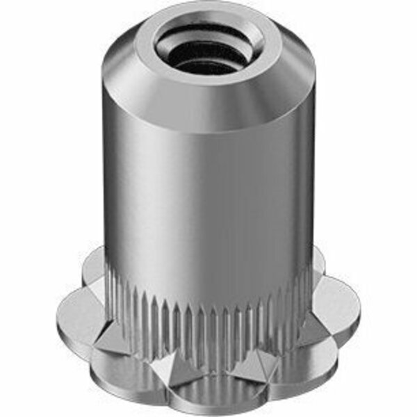 Bsc Preferred Locking Rivet Nut Aluminum 6-32 Internal Thread .020 - .080 Thick, 10PK 94430A116